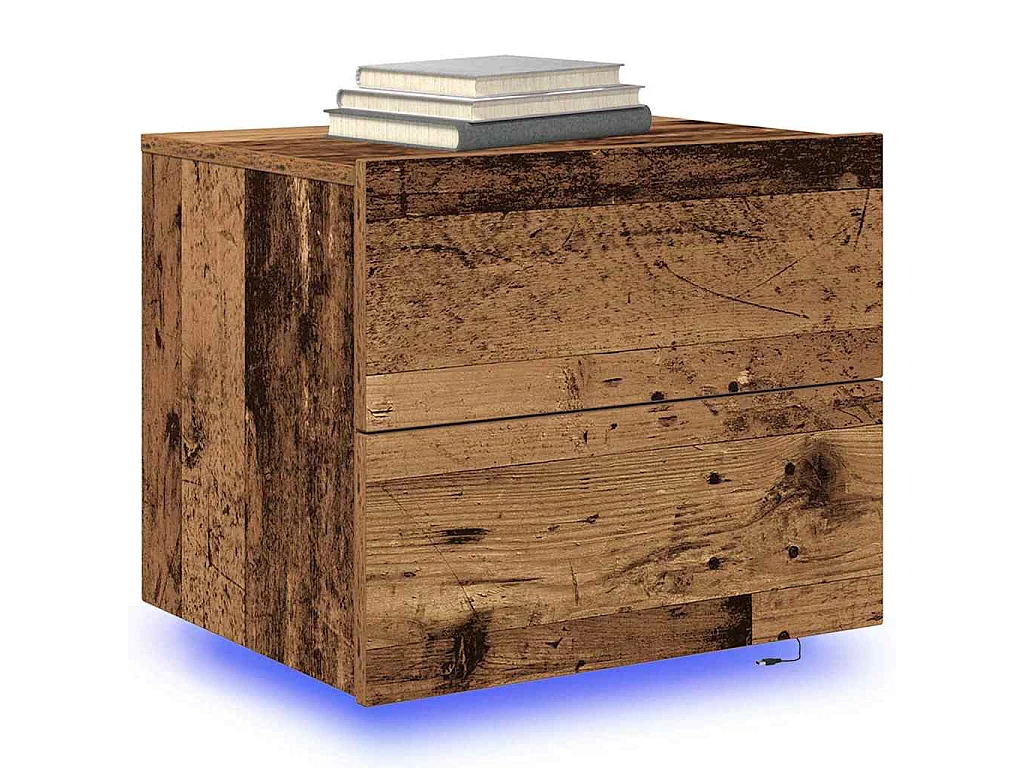 Table de chevet Bois ancien 50 x 39 x 41 cm Bois d'ingénierie