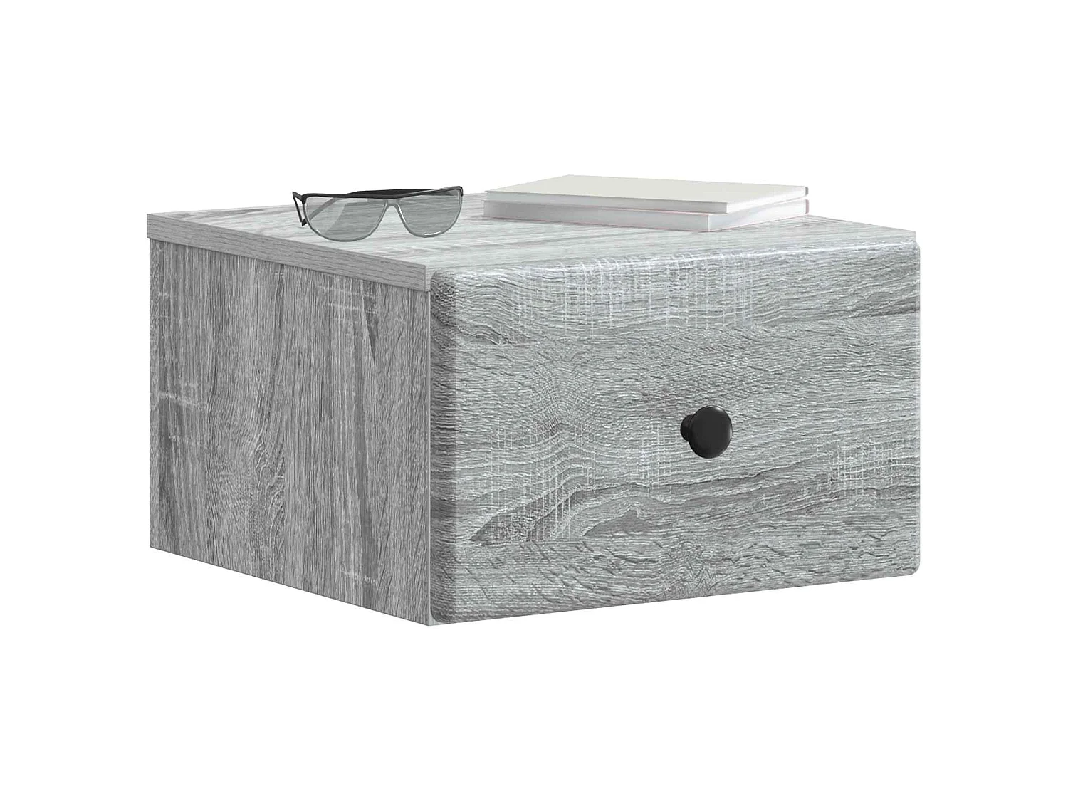Table de chevet mural Sonoma gris 34,5 x 33 x 20 cm