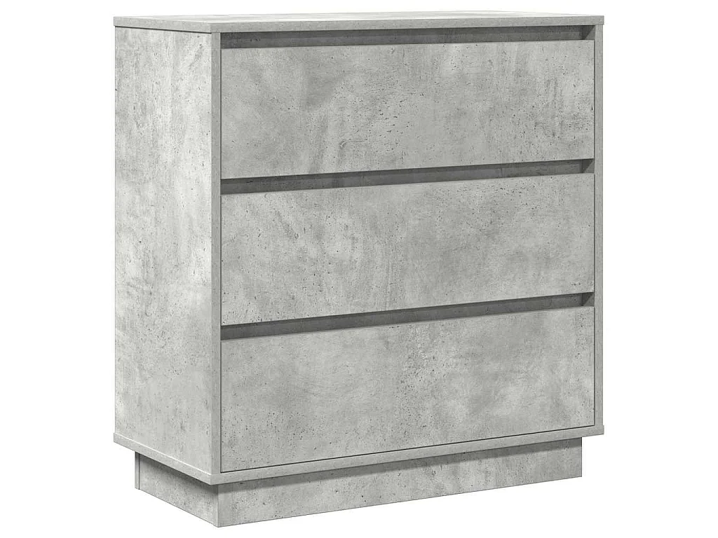 Armario de Noche con cajón con Gris Concreto 71 x 34.5 x 75 cm