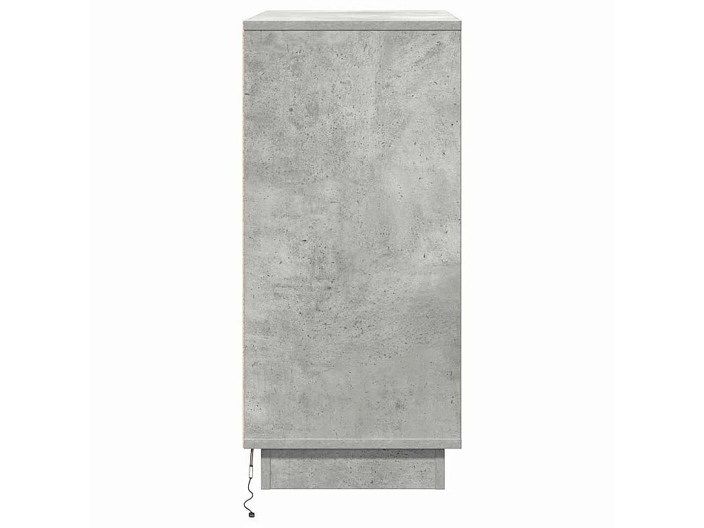 Armario de Noche con cajón con Gris Concreto 71 x 34.5 x 75 cm