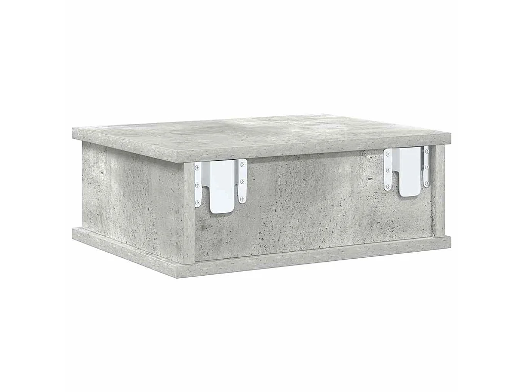 Mesita de Noche 2 piezas Gris Concreto 40 x 31 x 15 cm