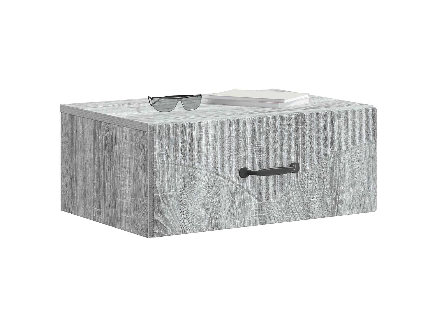 Table de chevet mural Sonoma gris 49 x 34,5 x 20 cm