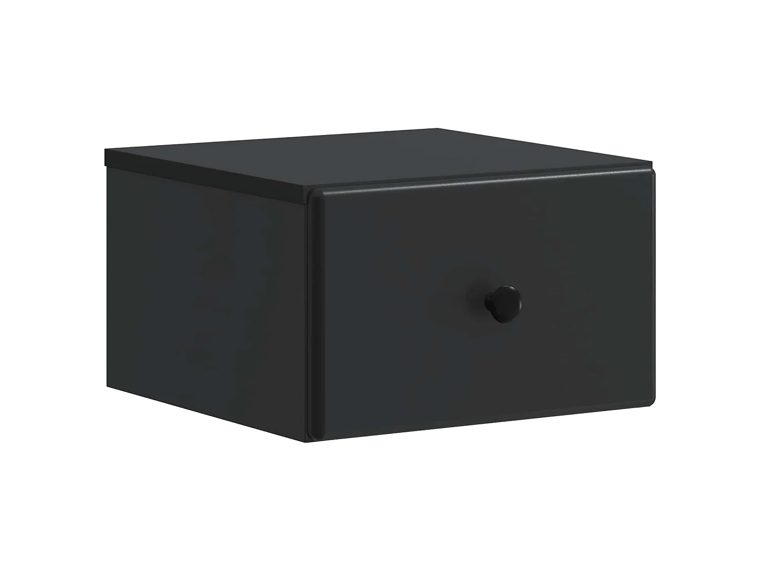 Table de chevet mural 2 pièces Noir 34,5 x 33 x 20 cm