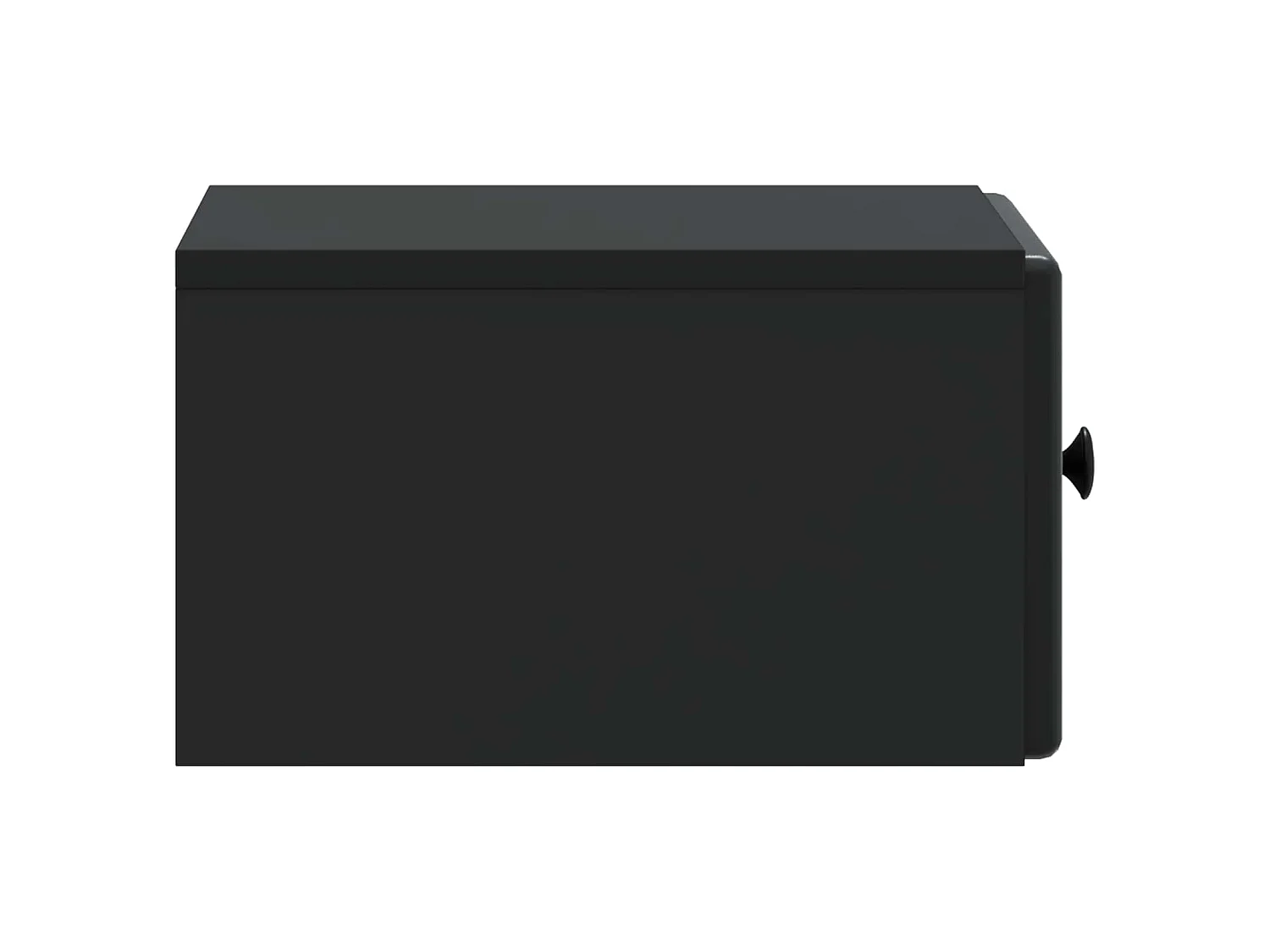 Table de chevet mural 2 pièces Noir 34,5 x 33 x 20 cm