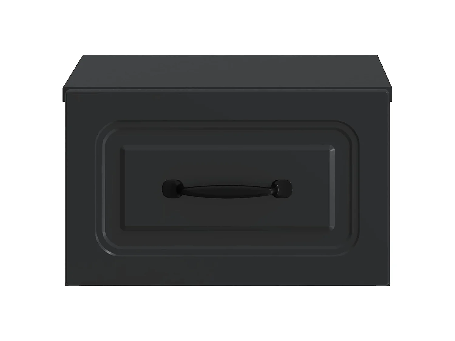 Table de chevet mural avec tiroir Noir 34,5 x 33 x 20 cm