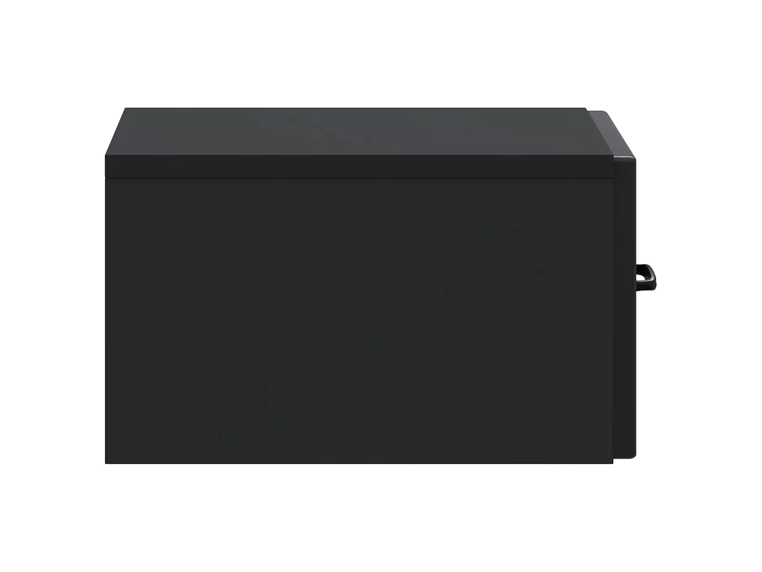 Table de chevet mural avec tiroir Noir 34,5 x 33 x 20 cm