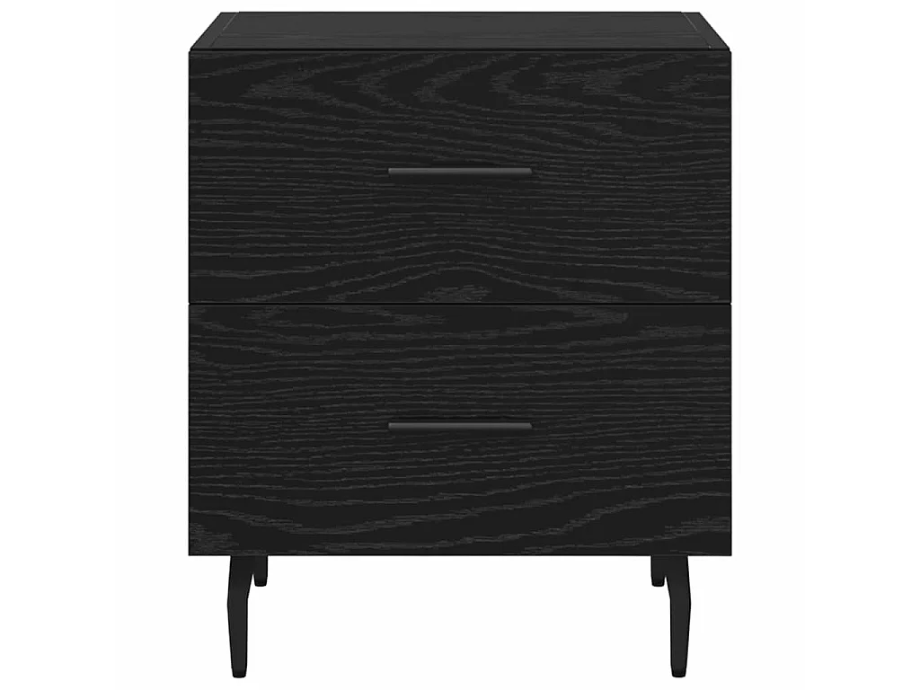 Armario de Noche con cajón 2 piezas Roble negro 40 x 35 x 47.5 cm