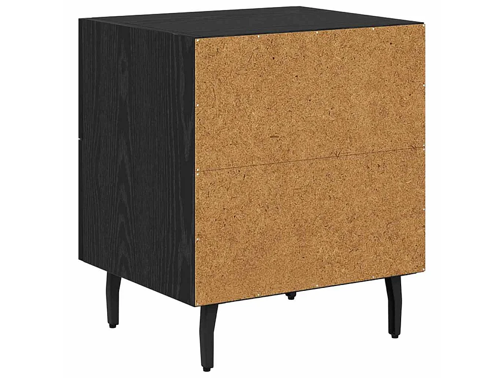 Armario de Noche con cajón 2 piezas Roble negro 40 x 35 x 47.5 cm