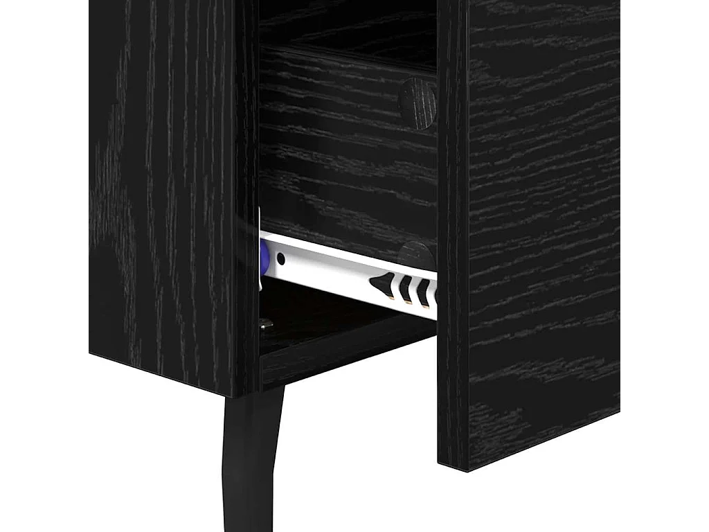 Armario de Noche con cajón 2 piezas Roble negro 40 x 35 x 47.5 cm