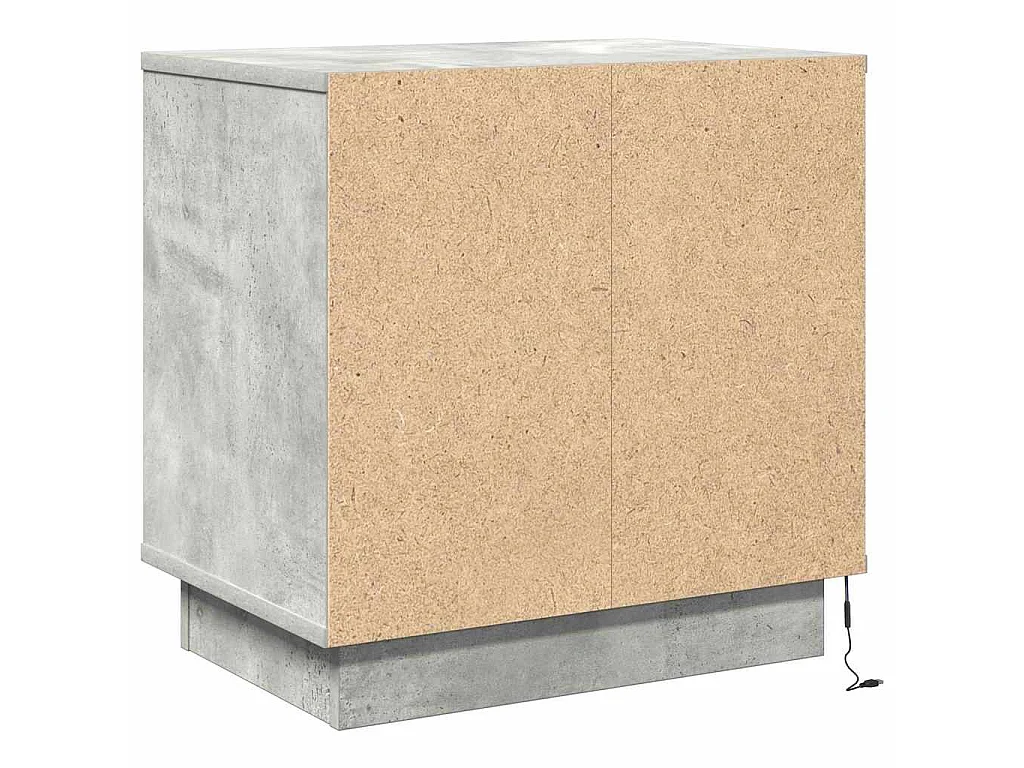 Armario de Noche con 2 piezas Gris hormigón 50 x 34.5 x 50 cm.