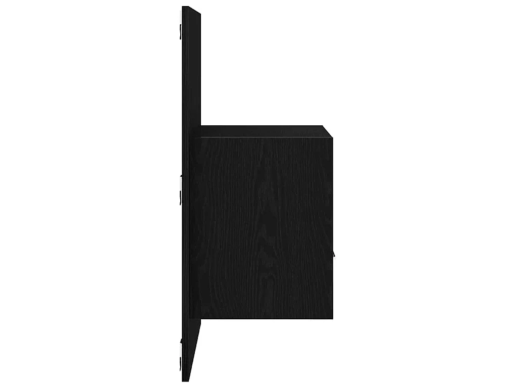 Mueble de cama con cajón 2 piezas Roble negro 48.5 x 32.5 x 80 cm
