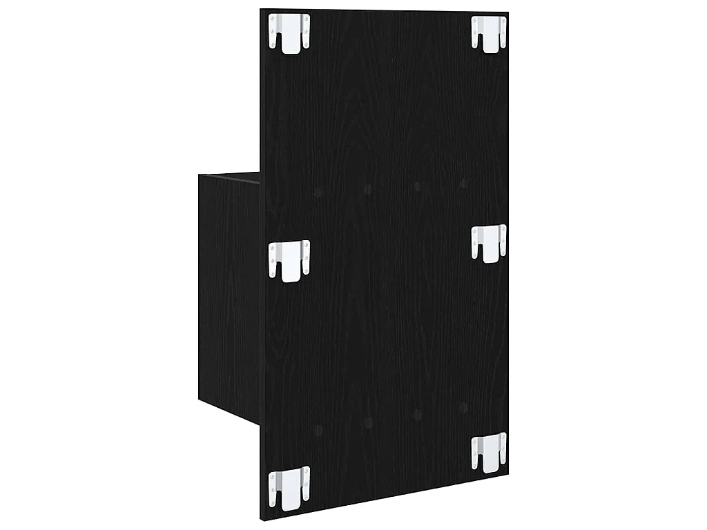 Mueble de cama con cajón 2 piezas Roble negro 48.5 x 32.5 x 80 cm