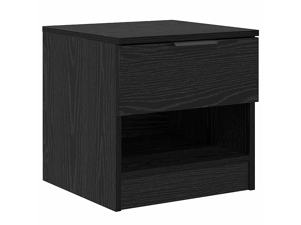 Table de chevet avec tiroir 2 pièces Chêne noir 40 x 39 x 40cm