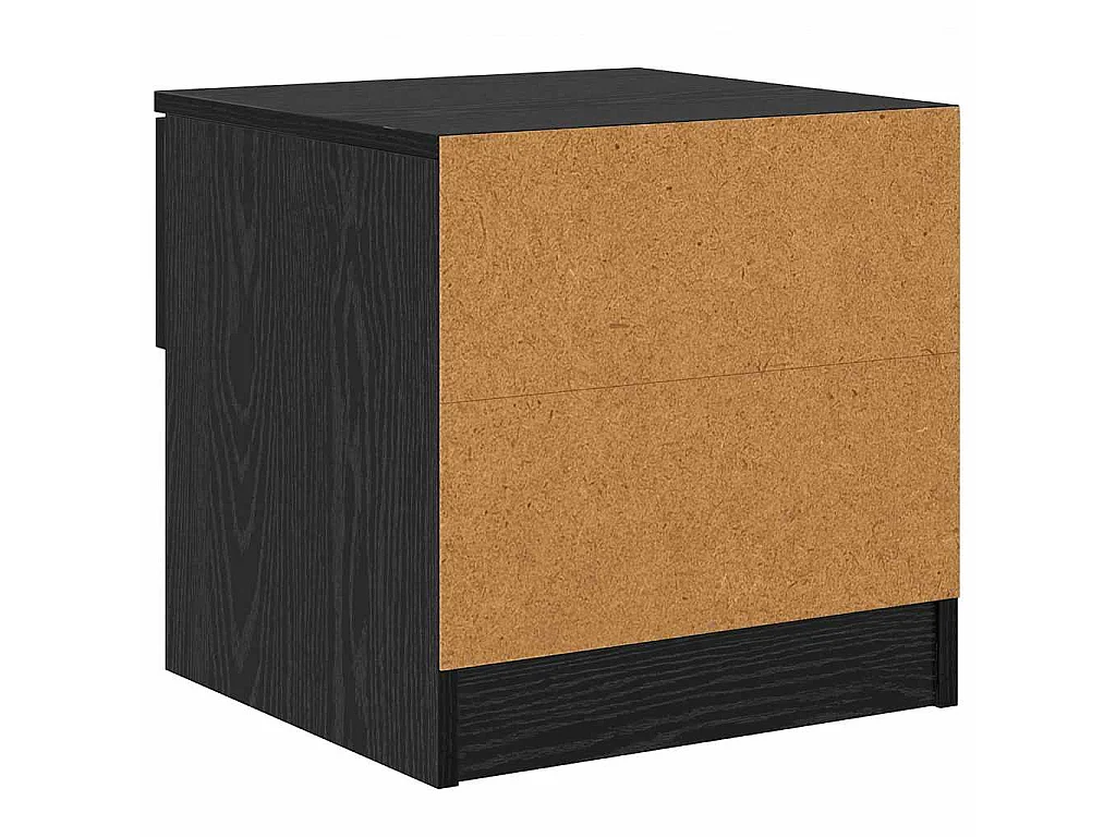 Table de chevet avec tiroir 2 pièces Chêne noir 40 x 39 x 40cm