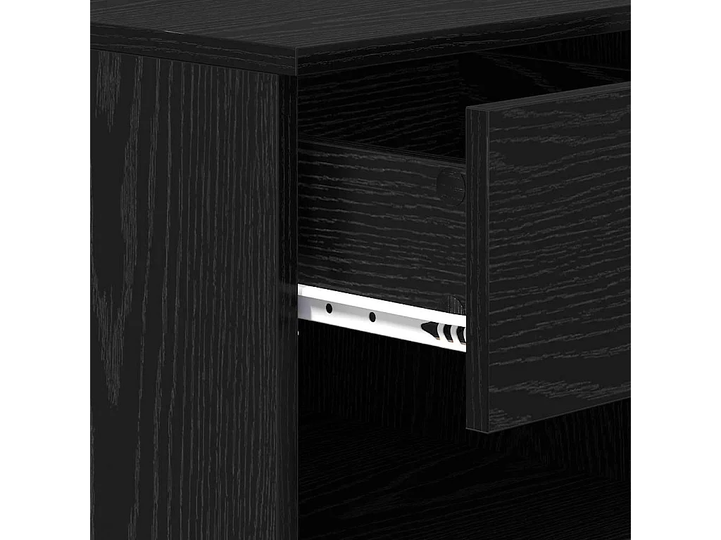 Table de chevet avec tiroir 2 pièces Chêne noir 40 x 39 x 40cm