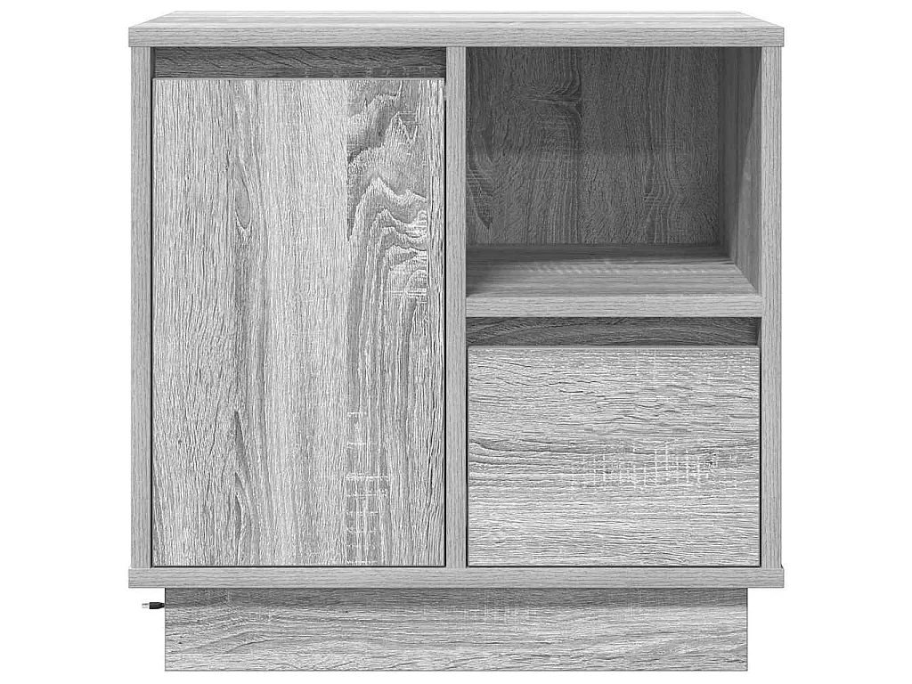 Armario de Noche con cajón con 2 piezas Gris 50 x 34.5 x 50 cm.