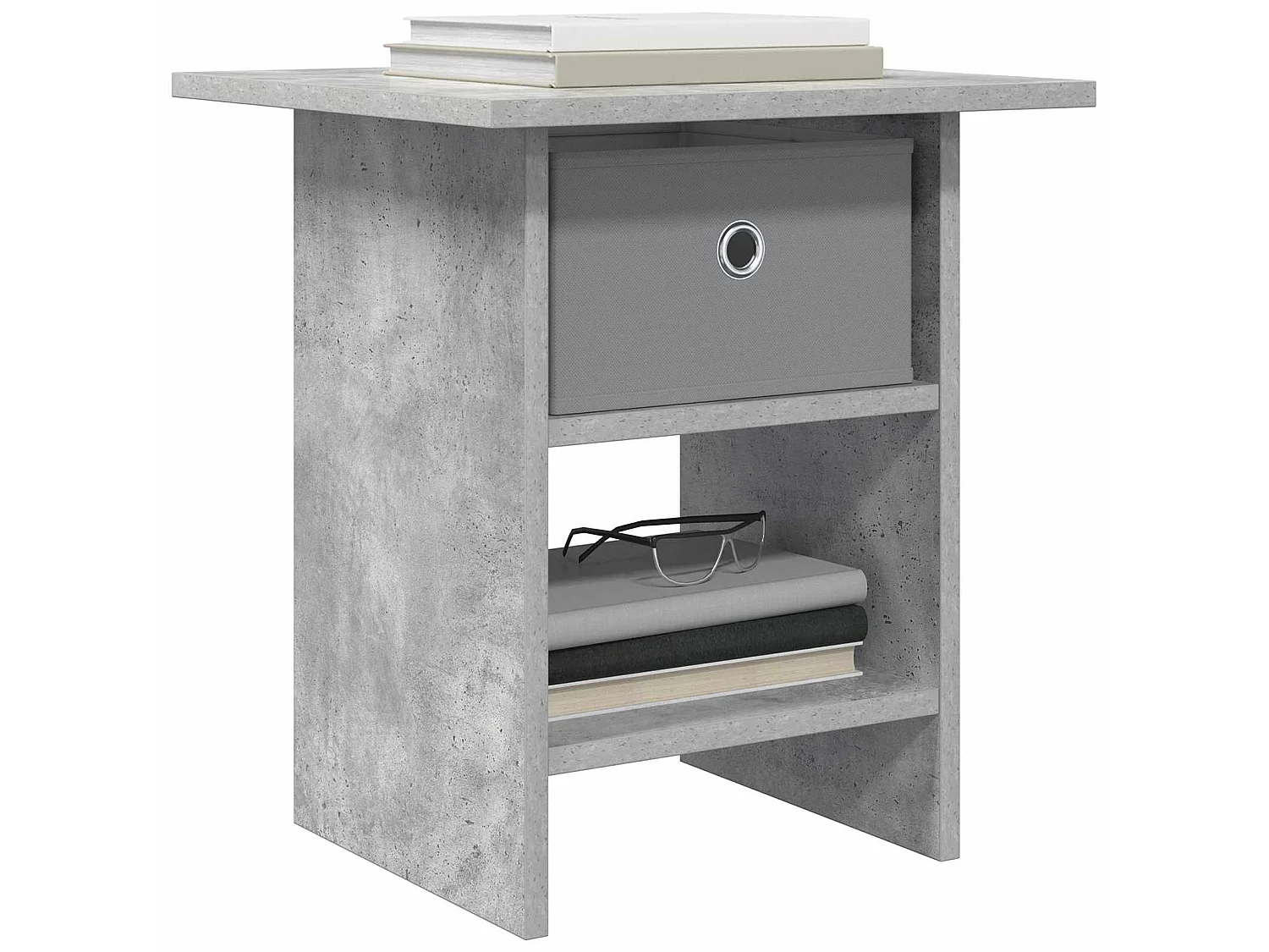 Table de chevet Gris béton 41 x 40 x 45 cm Bois d'ingénierie
