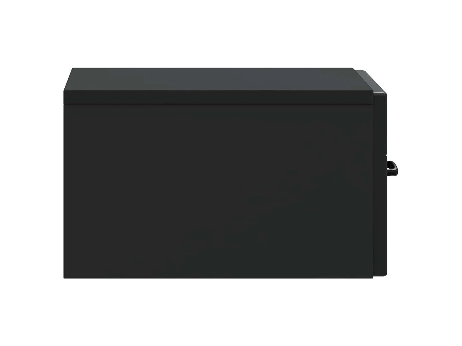 Table de chevet mural 2 pièces Noir 34,5 x 33 x 20 cm