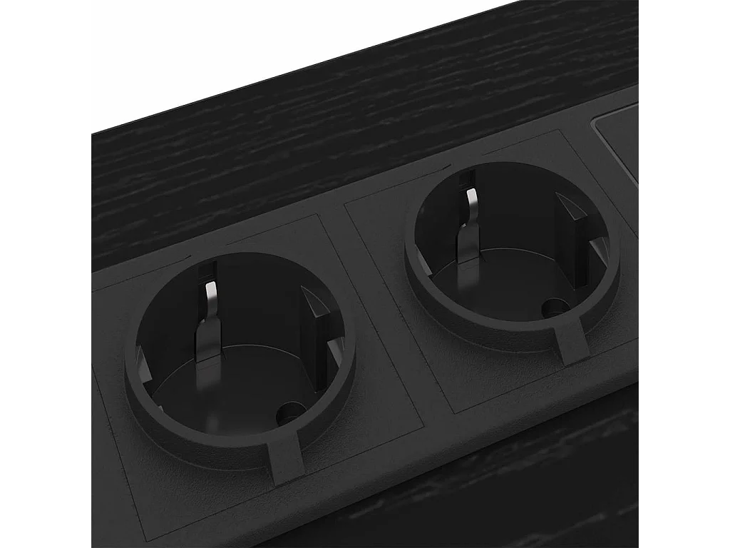 Mesa de Noche Roble negro 30 x 48 x 61 cm Madera contrachapada