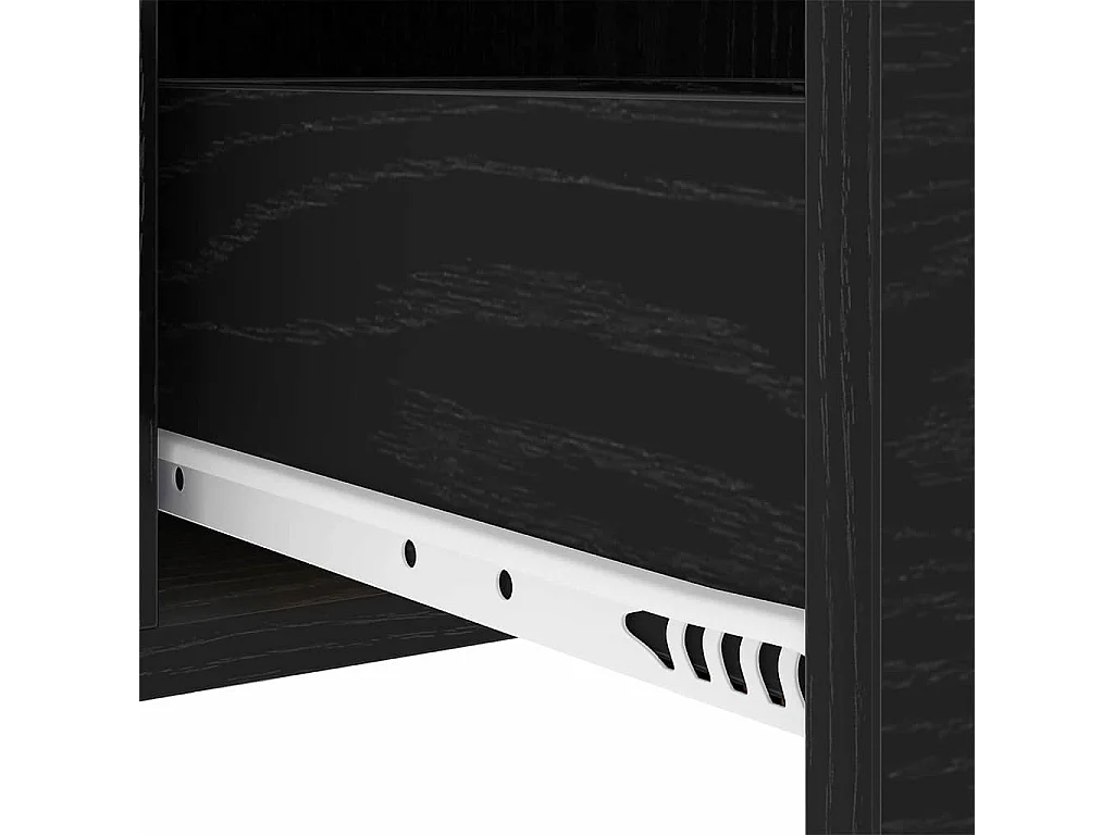 Mesa de Noche Roble negro 30 x 48 x 61 cm Madera contrachapada