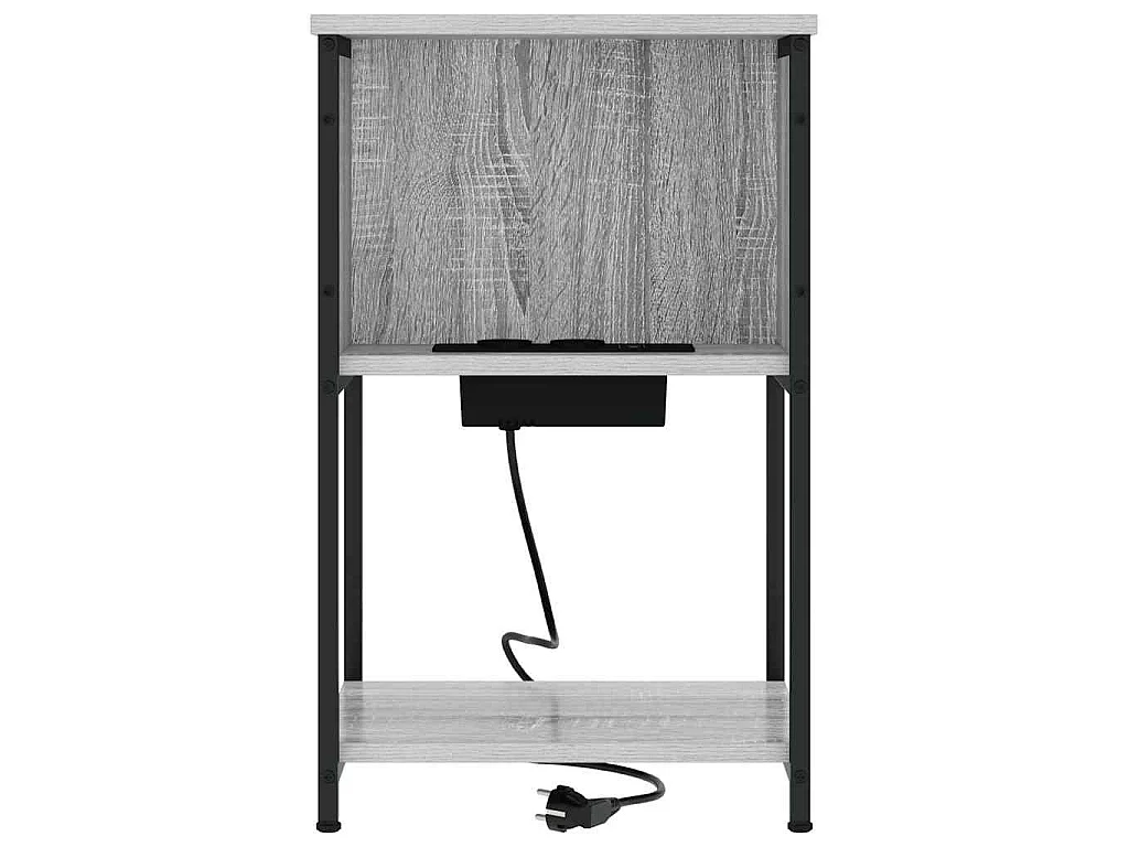 Armario de Noche 2 piezas Gris sonoma 38 x 31 x 61 cm