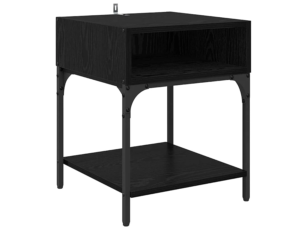 Table de chevet Chêne noir 40 x 40 x 50 cm Bois d'ingénierie