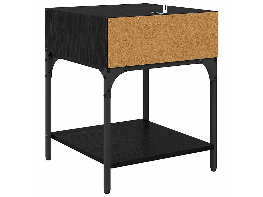 Table de chevet Chêne noir 40 x 40 x 50 cm Bois d'ingénierie