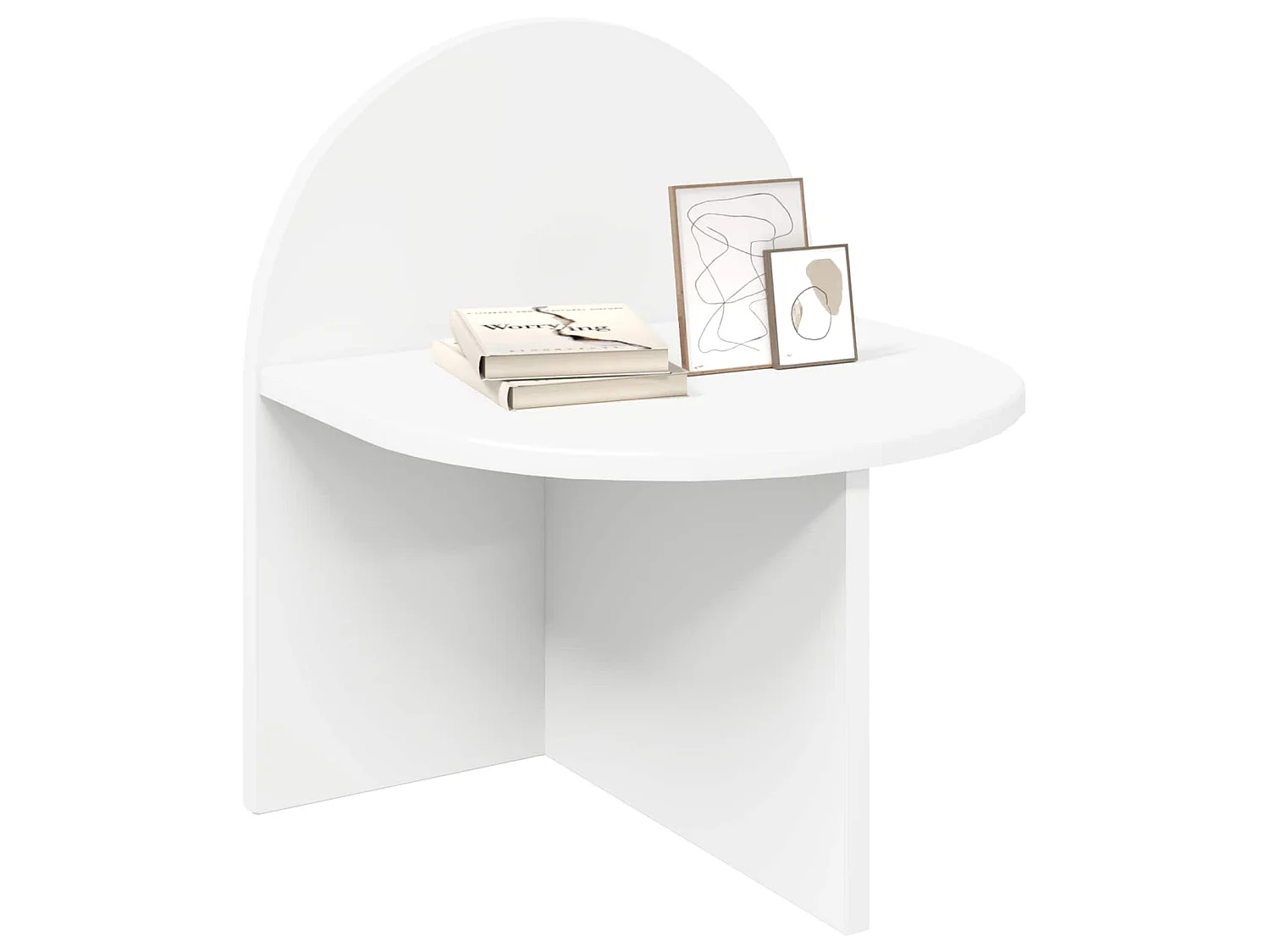 Table de chevet Blanc 40 x 35,5 x 45,5 cm Bois d’ingénierie