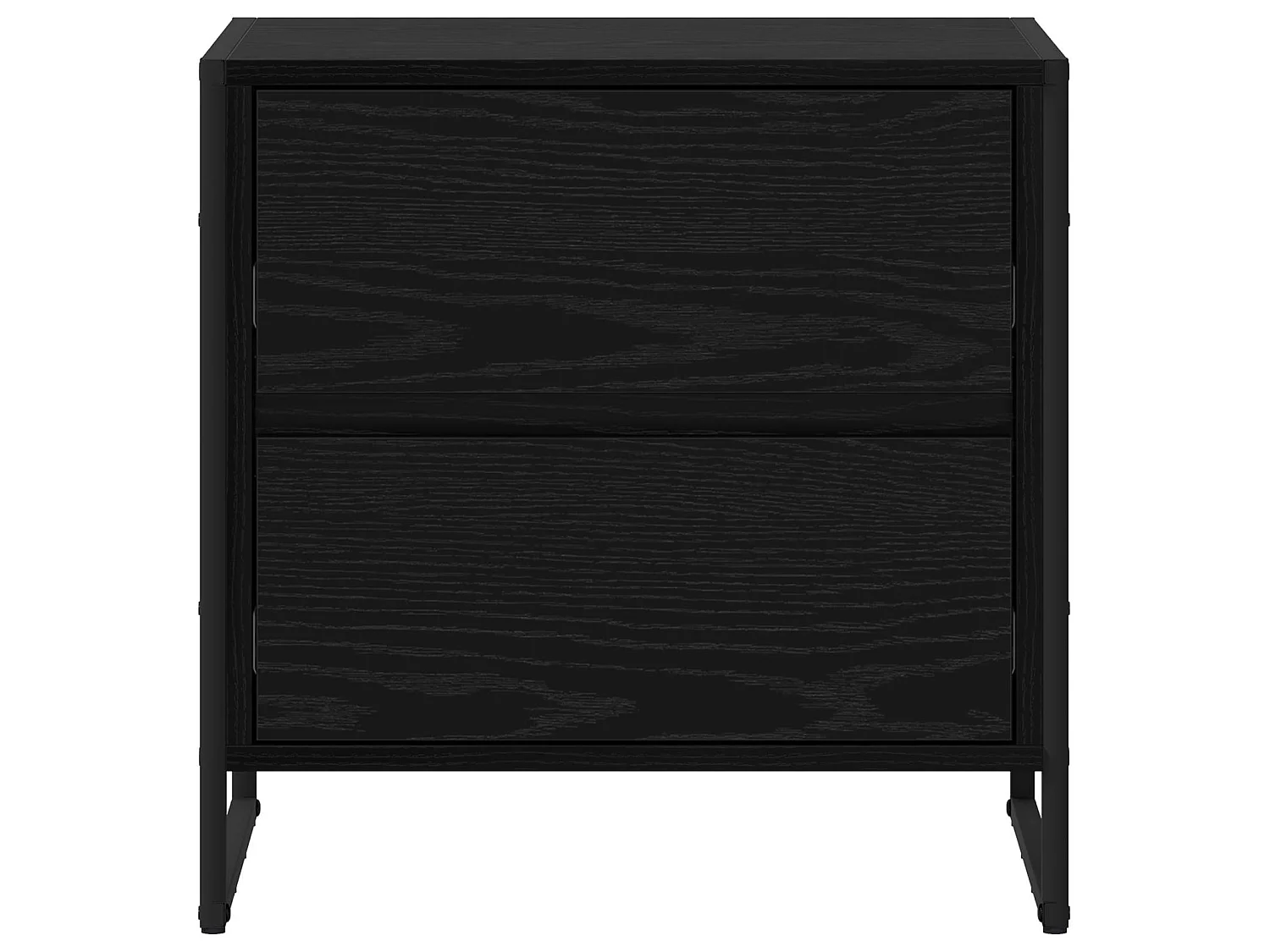 Mesa de Noche con cajón Roble Negro 50 x 39.5 x 50 cm