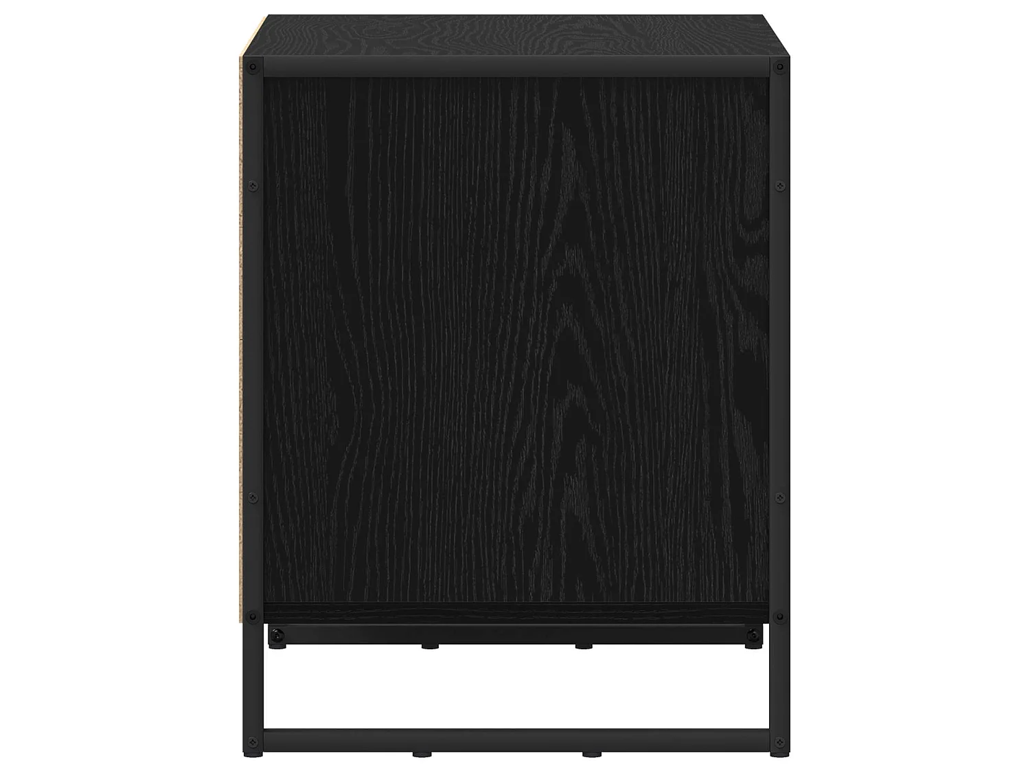 Mesa de Noche con cajón Roble Negro 50 x 39.5 x 50 cm