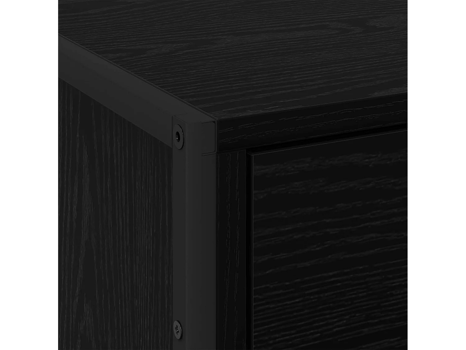 Mesa de Noche con cajón Roble Negro 50 x 39.5 x 50 cm