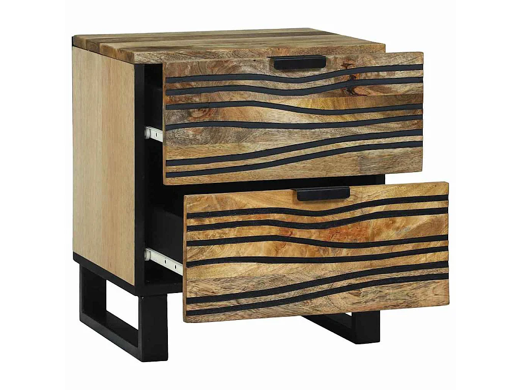 Armario de Noche Marrón 40 x 33 x 46 cm madera maciza de mango