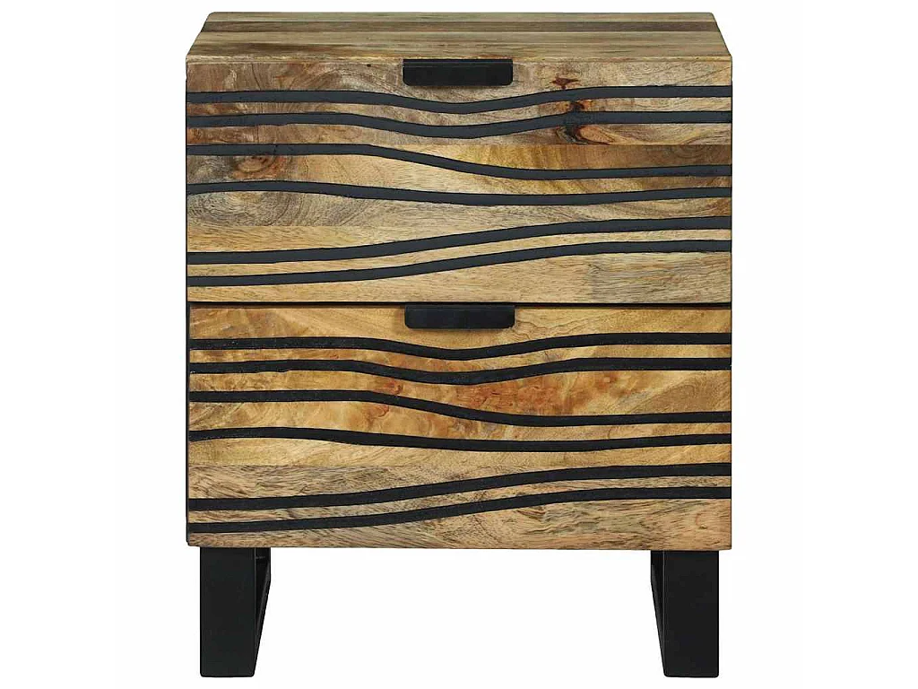 Armario de Noche Marrón 40 x 33 x 46 cm madera maciza de mango