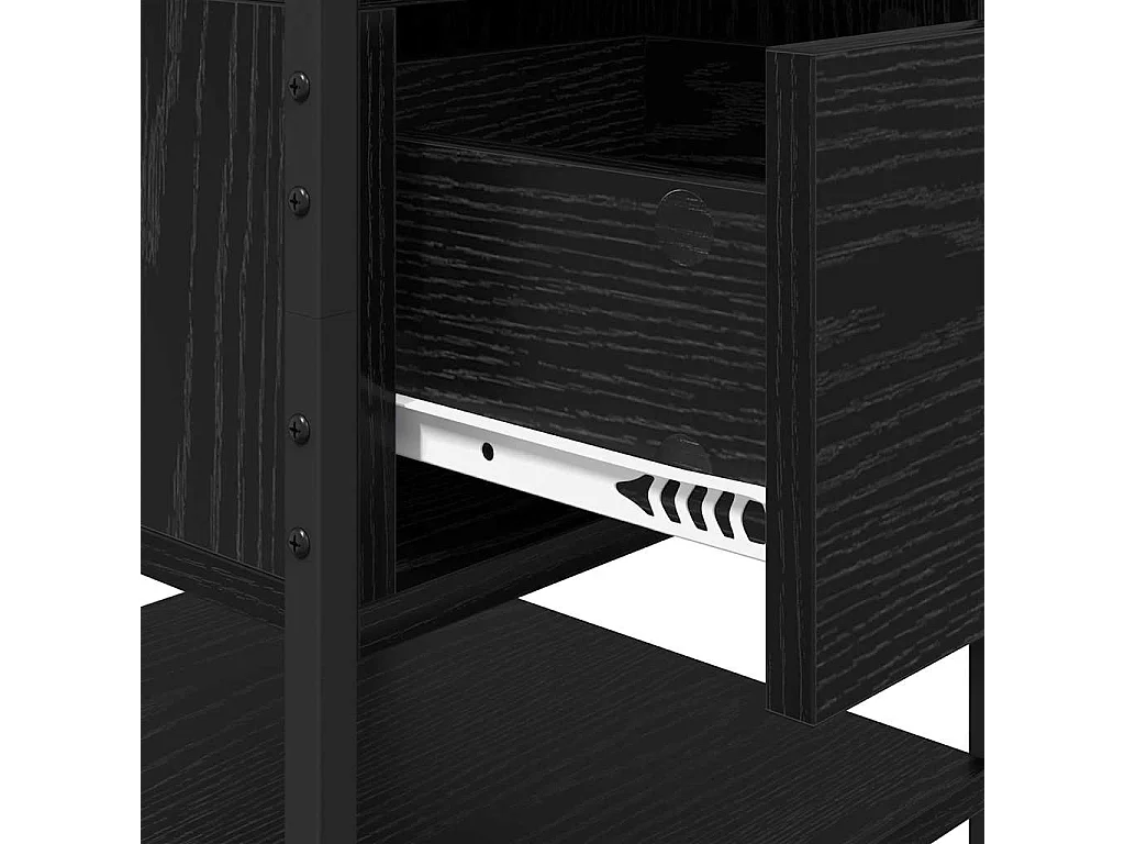 Armario de Noche con cajón Roble negro 40 x 42 x 56 cm