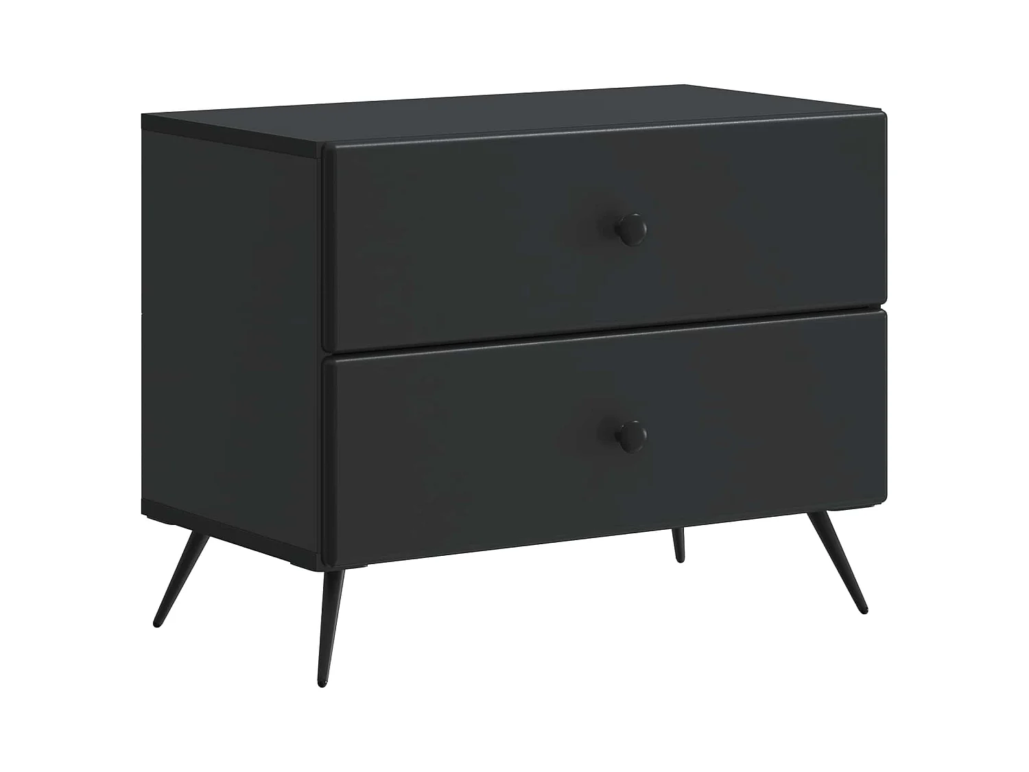 Table de chevet Noir 62 x 34,5 x 47,5 cm Bois d'ingénierie