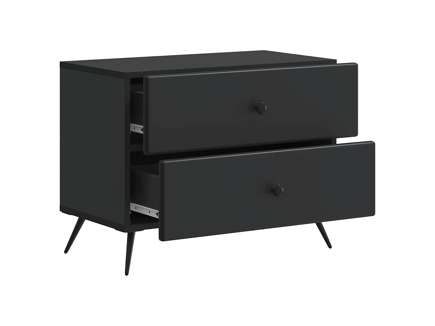 Table de chevet Noir 62 x 34,5 x 47,5 cm Bois d'ingénierie