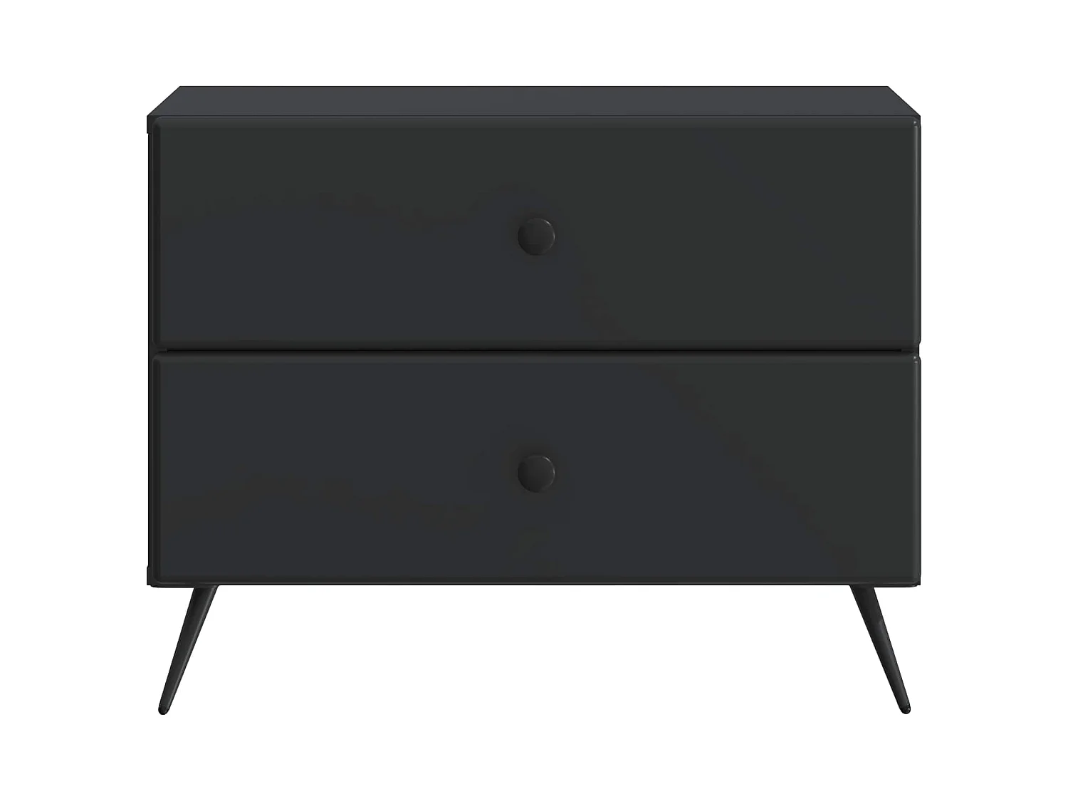 Table de chevet Noir 62 x 34,5 x 47,5 cm Bois d'ingénierie