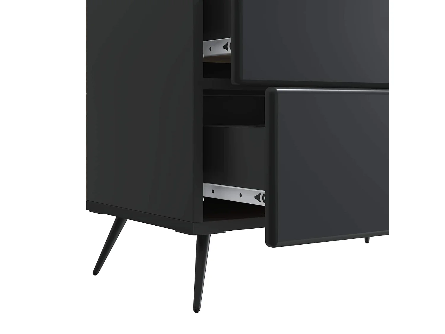 Table de chevet Noir 62 x 34,5 x 47,5 cm Bois d'ingénierie