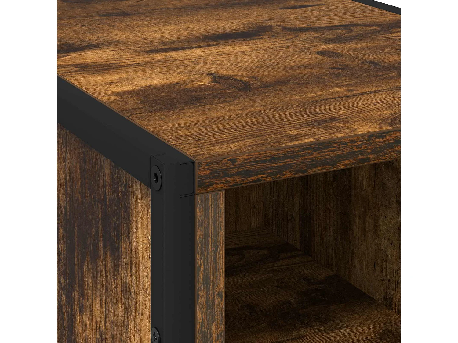 Mesa de Noche 2 piezas Roble Humo 39.5 x 30 x 50 cm