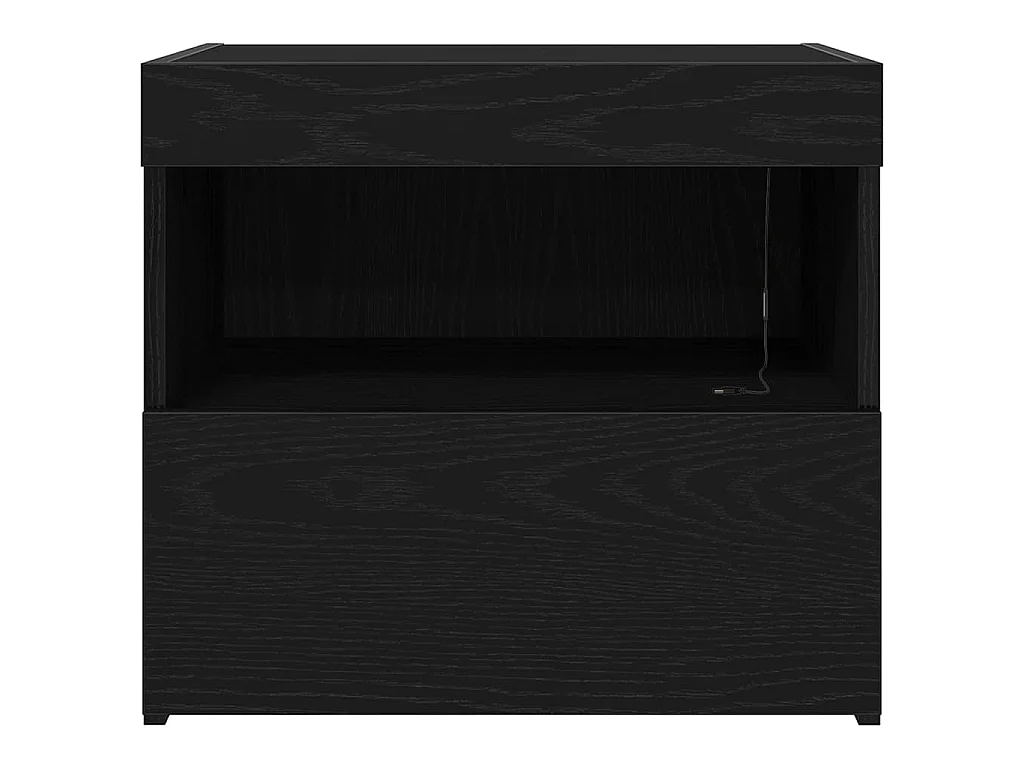 Cabinet de Noche con cajón 2 piezas Roble negro 50 x 40 x 45 cm