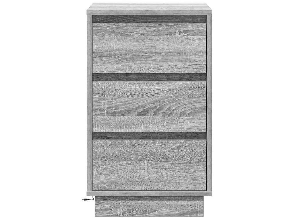 Armario de Noche Gris 39 x 34.5 x 65 cm Madera contrachapada