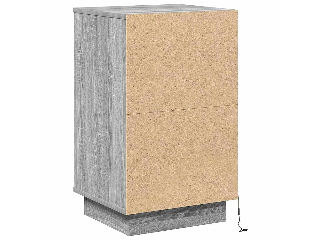 Armario de Noche Gris 39 x 34.5 x 65 cm Madera contrachapada