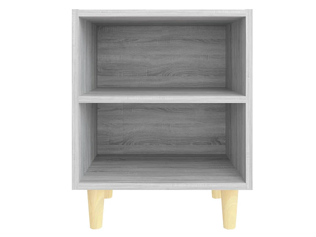 Table de chevet avec pieds en bois Sonoma gris 40x30x50 cm