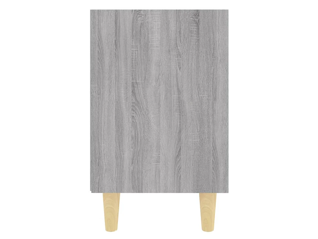 Table de chevet avec pieds en bois Sonoma gris 40x30x50 cm