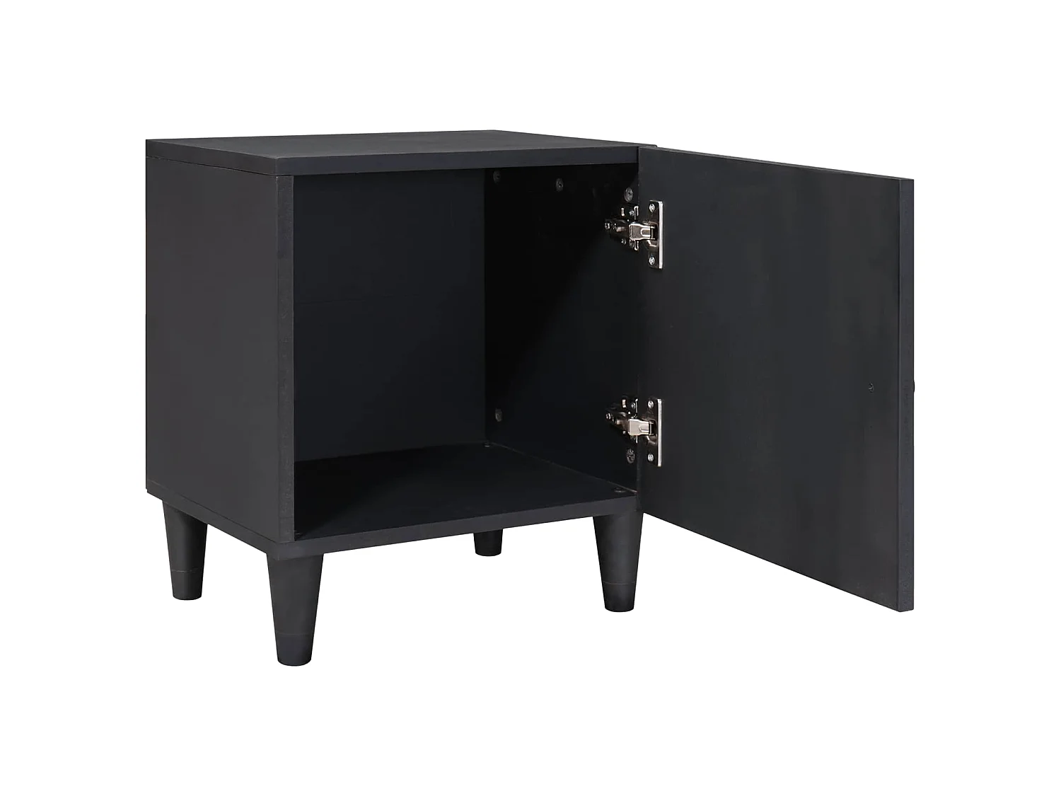 Cabinet de noche con puerta Negro 40 x 33 x 46 cm