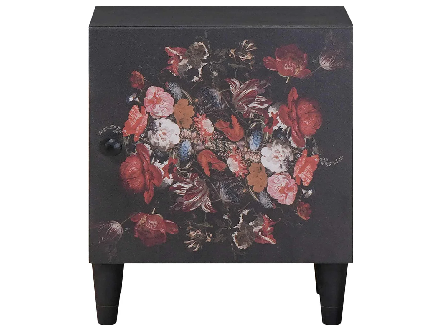 Cabinet de noche con puerta Negro 40 x 33 x 46 cm