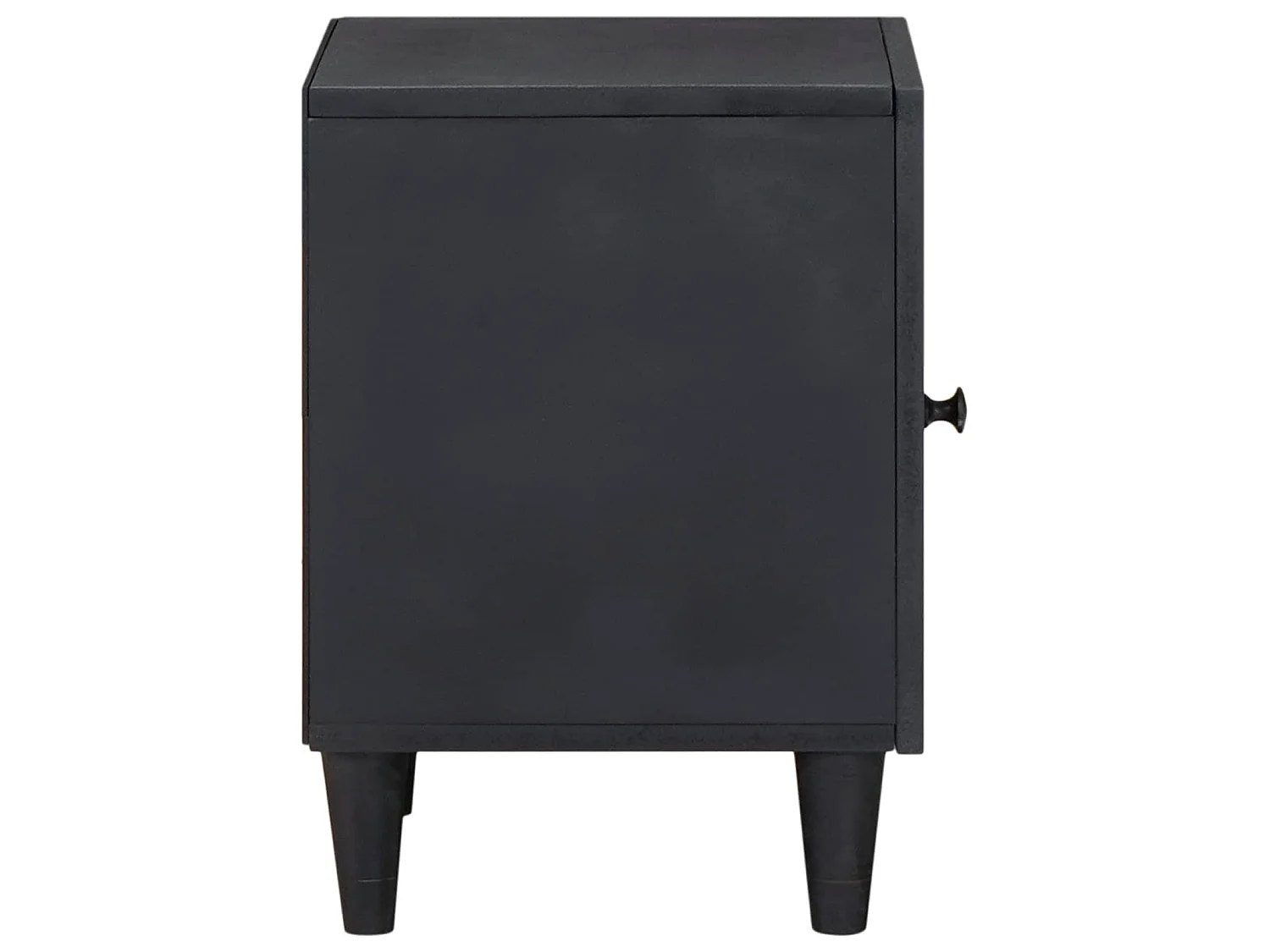 Cabinet de noche con puerta Negro 40 x 33 x 46 cm