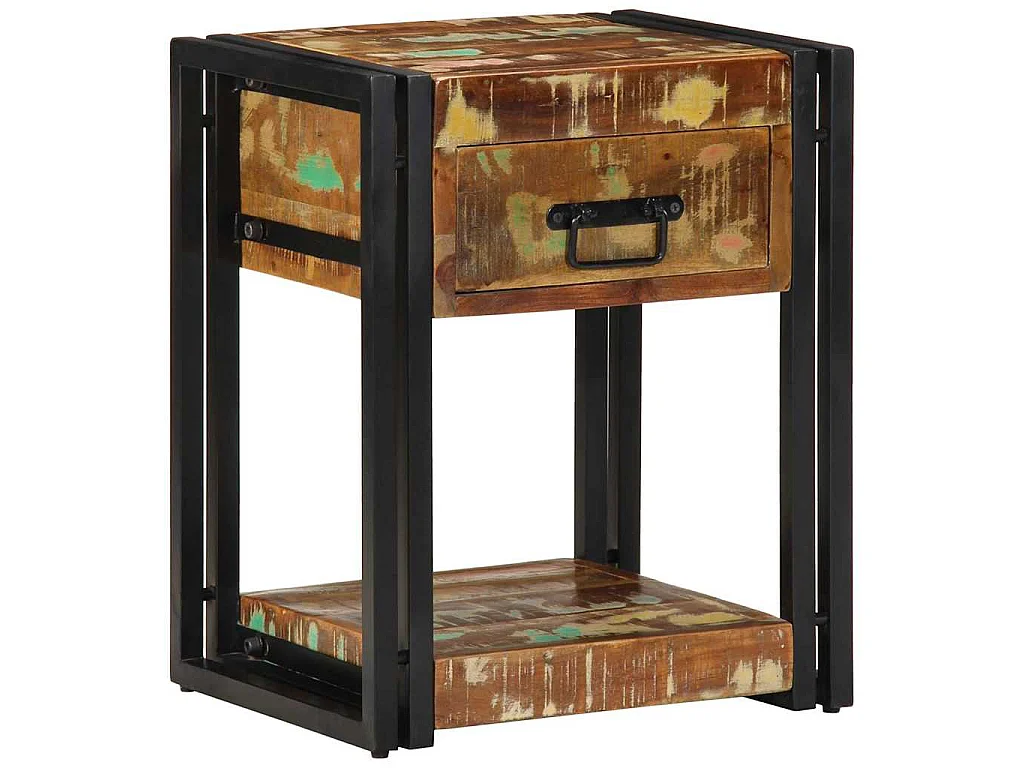 Table de chevet avec tiroir 2 pièces Multicolore 40 x 35 x 50 cm