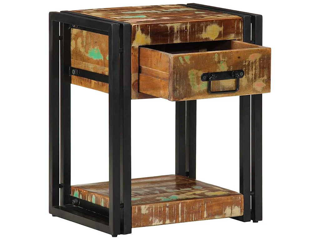 Table de chevet avec tiroir 2 pièces Multicolore 40 x 35 x 50 cm