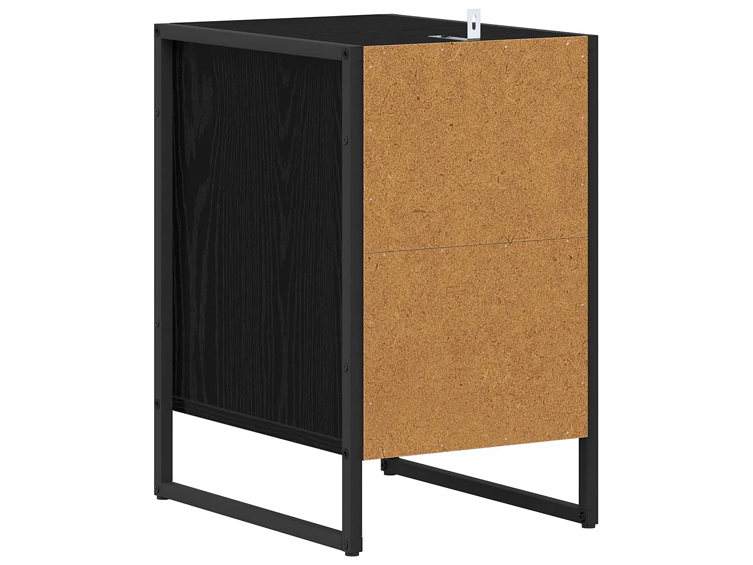 Mesa de Noche con cajón Roble Negro 39,5 x 30 x 50 cm
